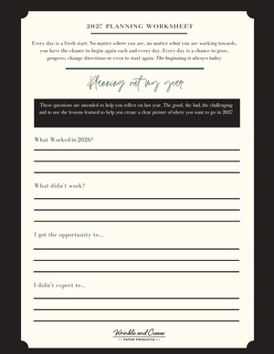 2027 Planning Worksheet