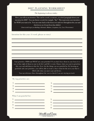 2027 Planning Worksheet