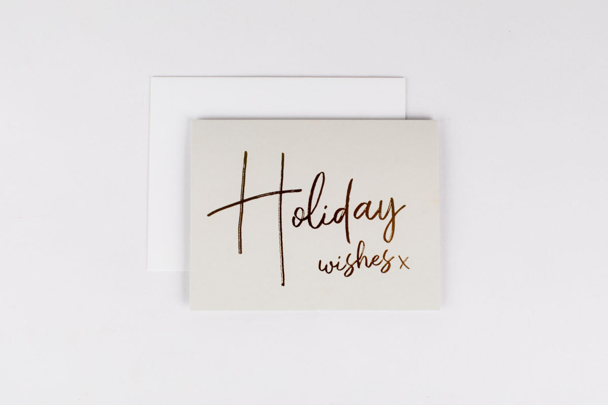 Holiday Wishes Gold Foil