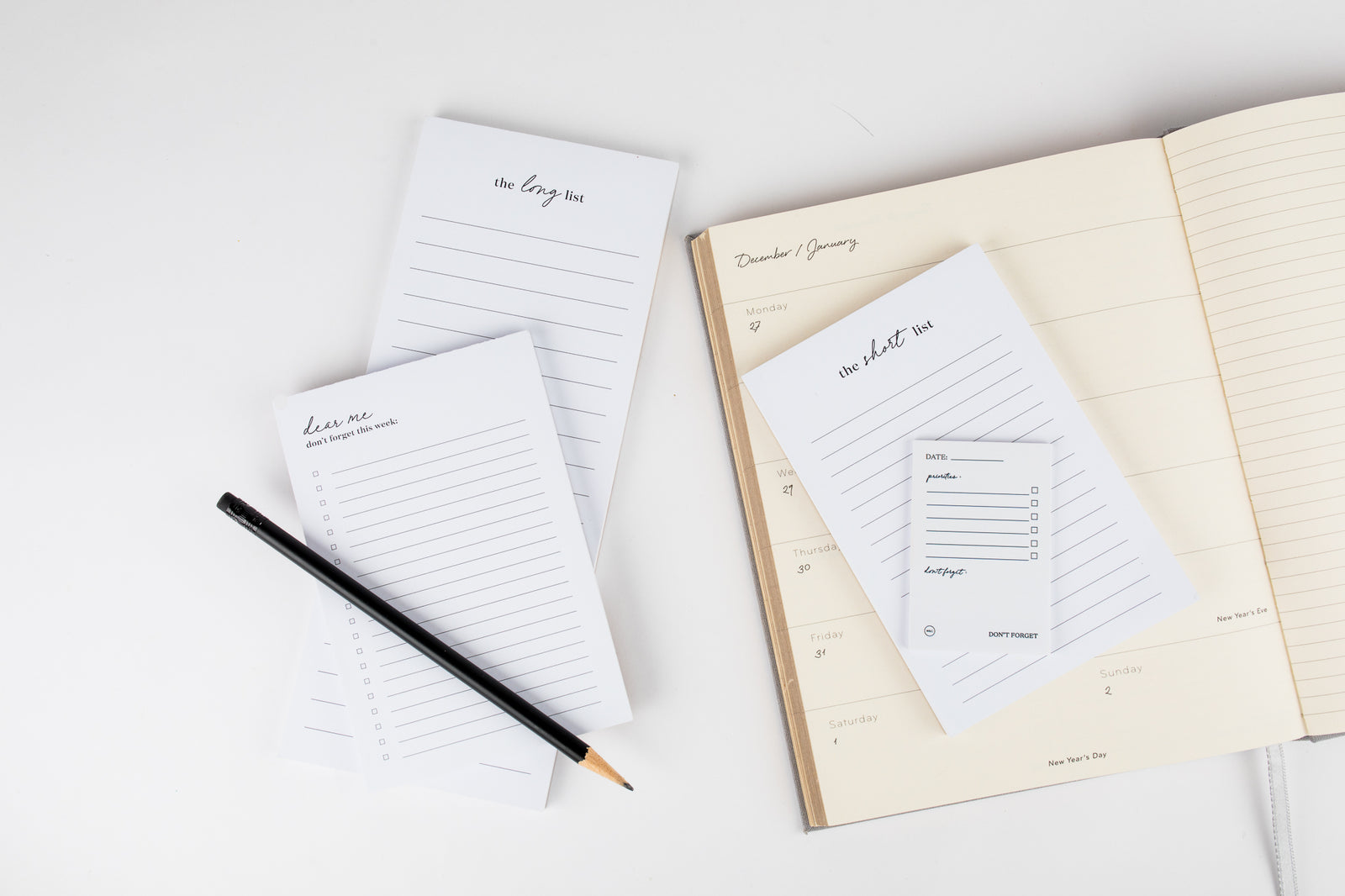 Planners, Notebooks + Notepads