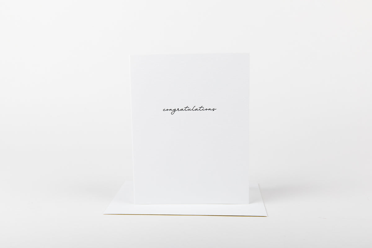 Congratulations Black Simple