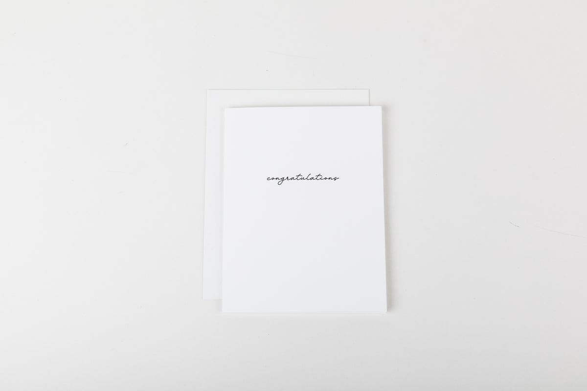 Congratulations Black Simple