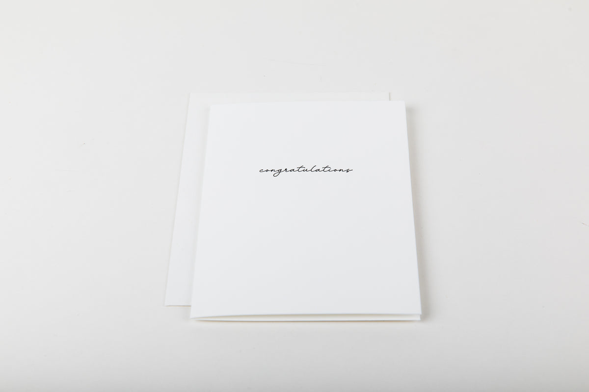 Congratulations Black Simple