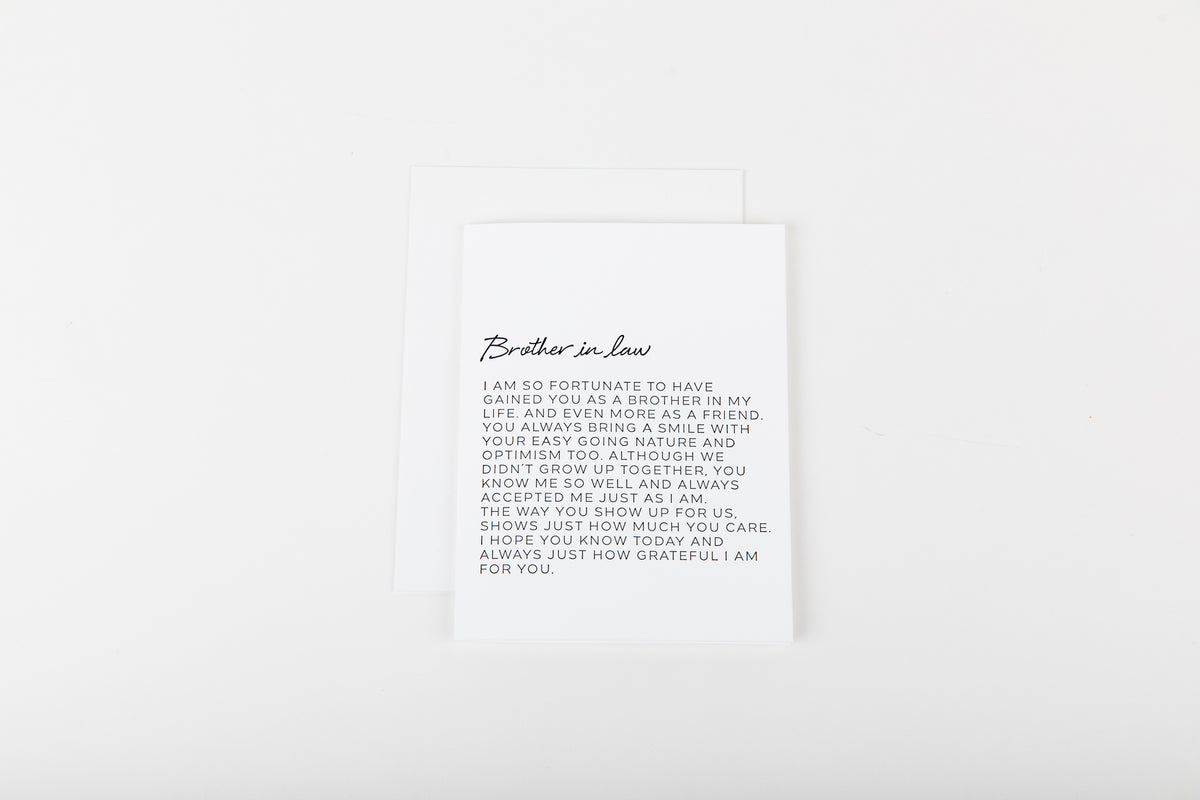 Dear Brother in Law Wrinkle and Crease Paper Products