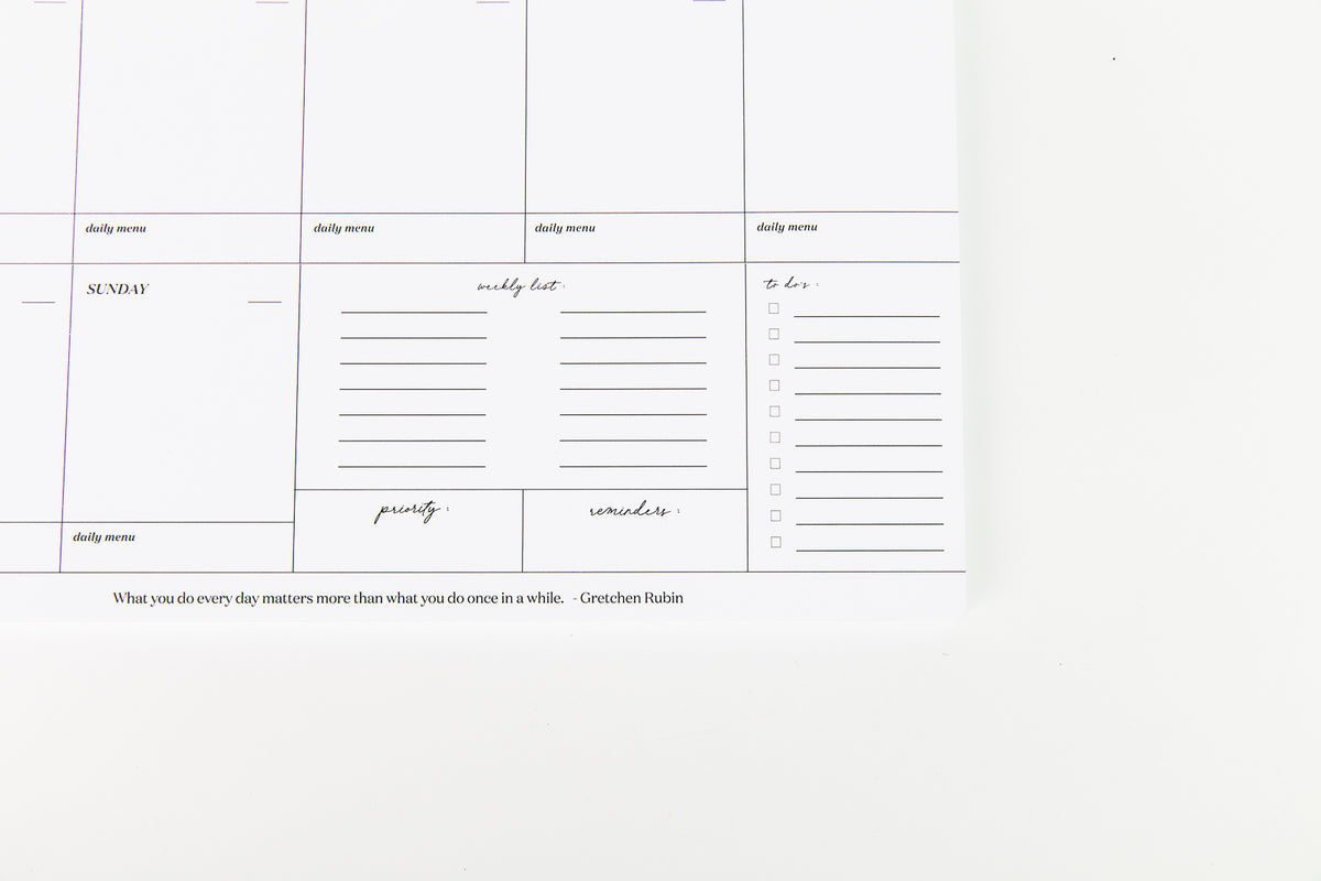 Weekly Organizer Pad