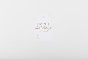 Happy Holidays to You Gift Tag