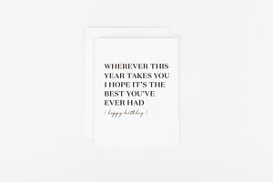 Wherever This Year Takes You
