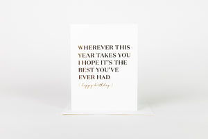 Wherever This Year Takes You