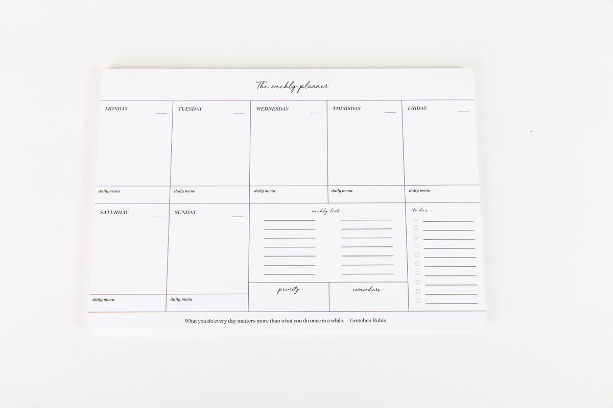 Weekly Organizer Pad
