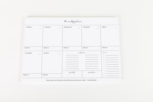 Weekly Organizer Pad