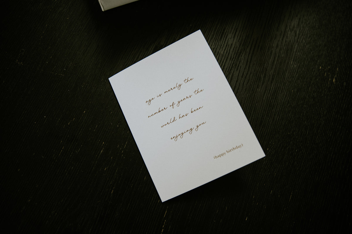 Age is Merely the Number of Years