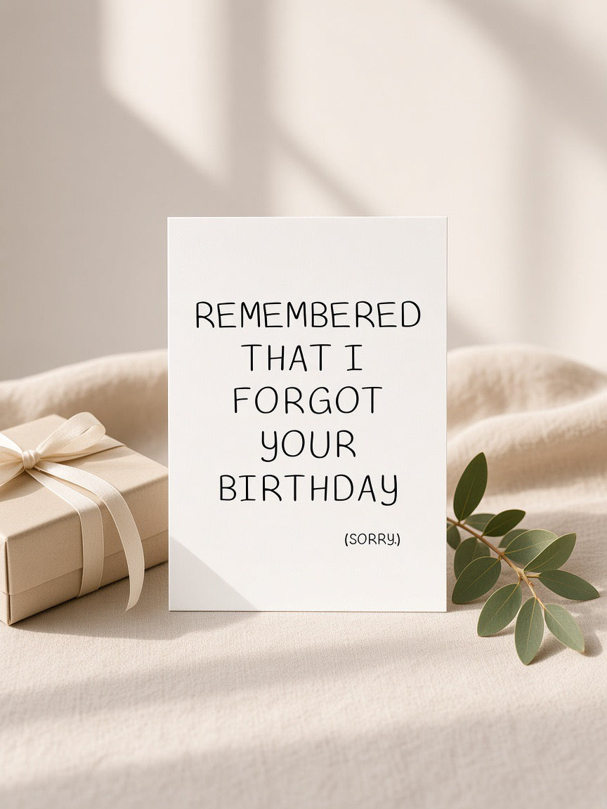 I Remembered That I Forgot