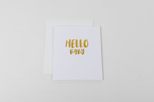 Hello Baby (Large Gold)