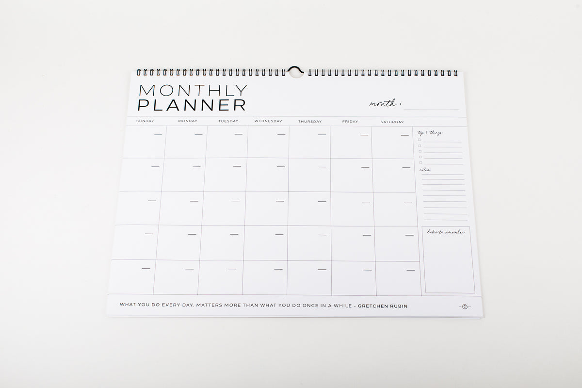 Large Monthly Planner (Black Coil)