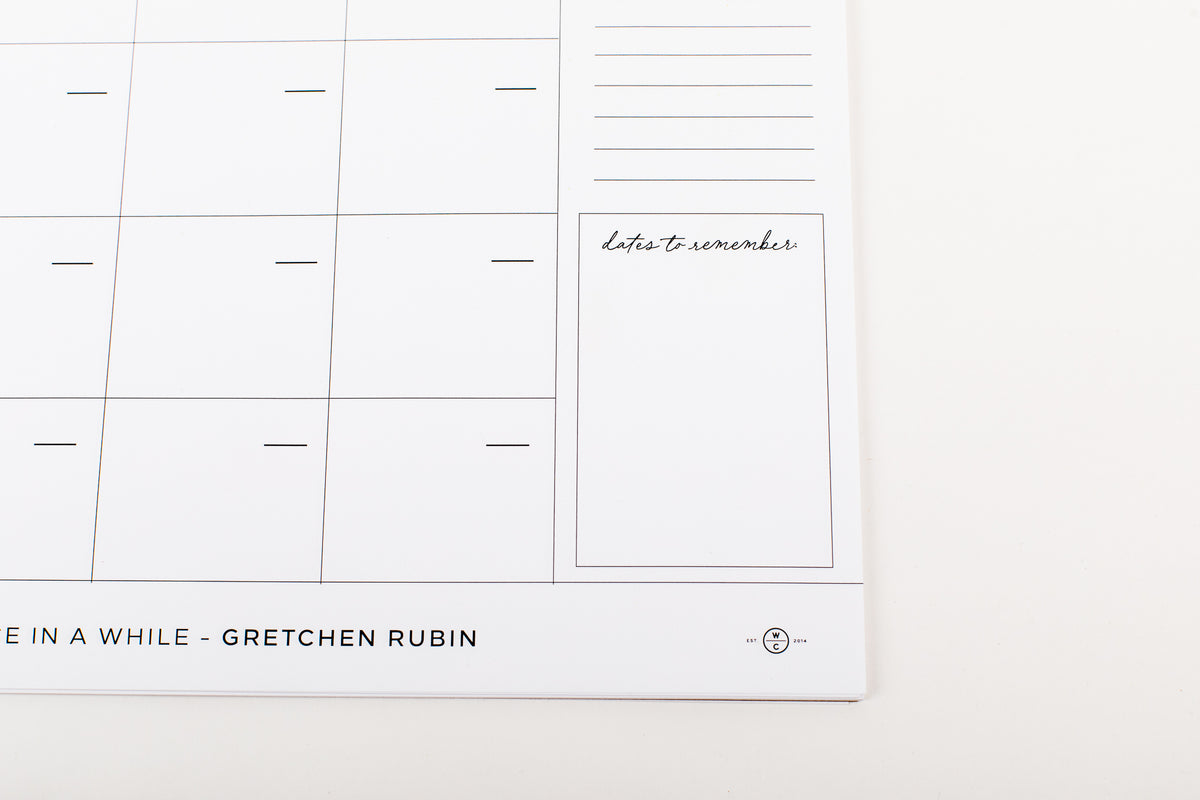 Large Monthly Planner (Black Coil)