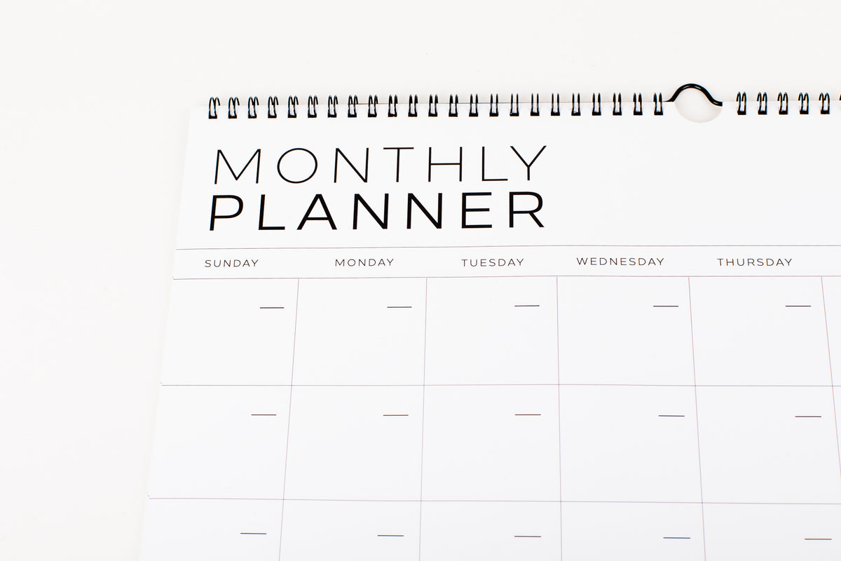 Large Monthly Planner (Black Coil)