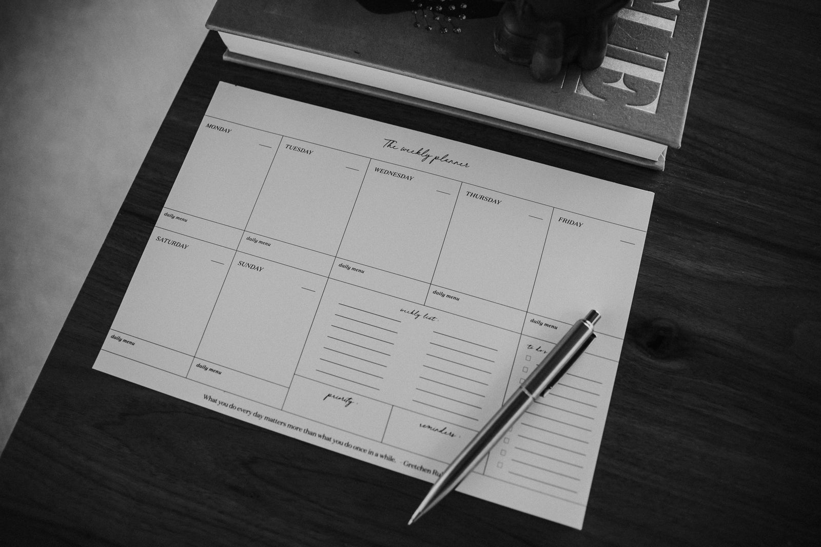 Weekly Organizer Pad