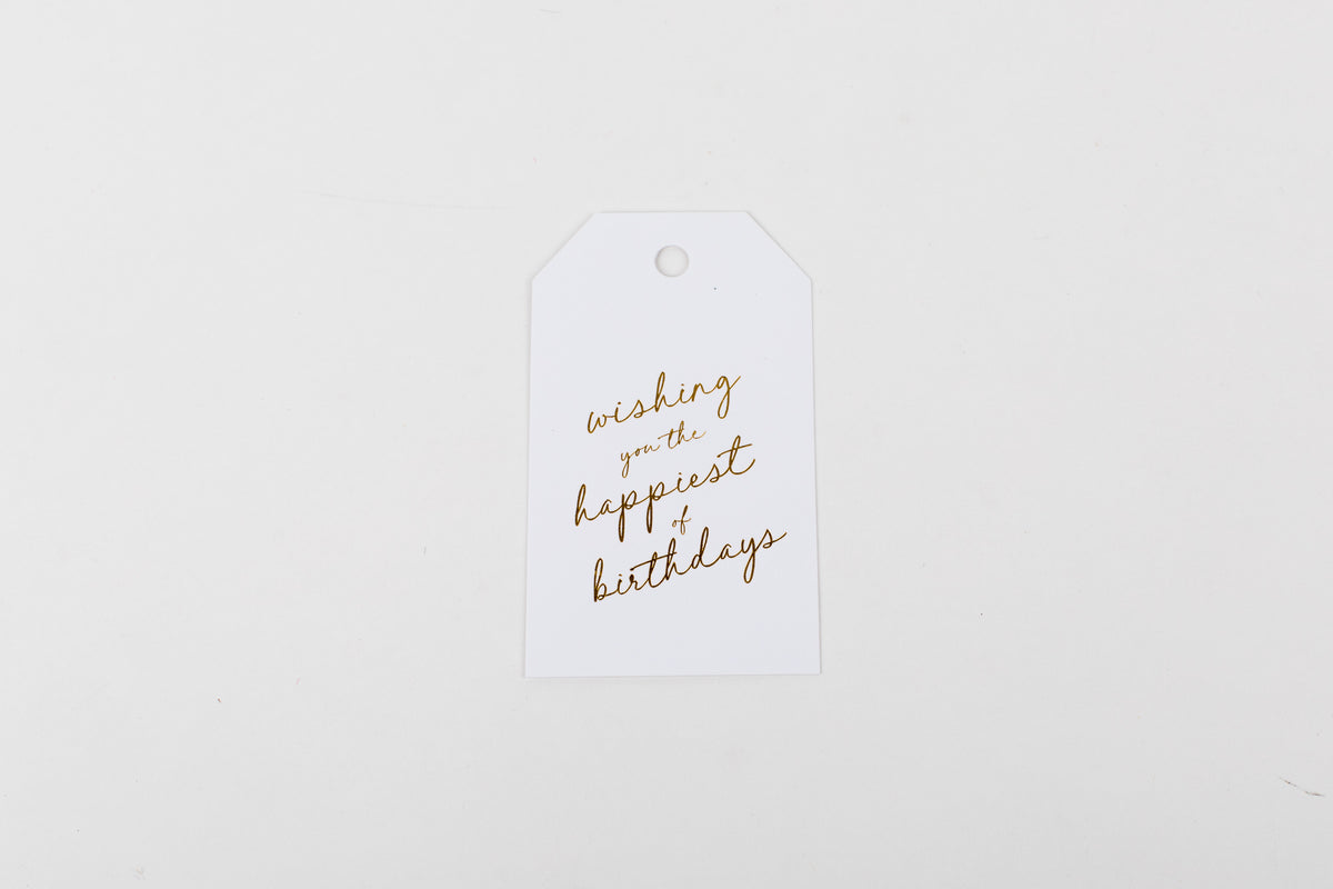 Wishing you the Happiest Birthday Gift Tag