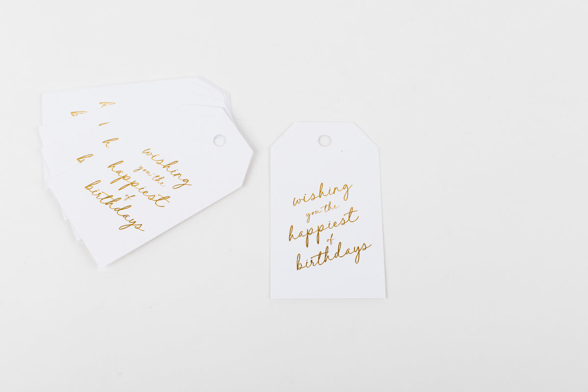 Wishing you the Happiest Birthday Gift Tag