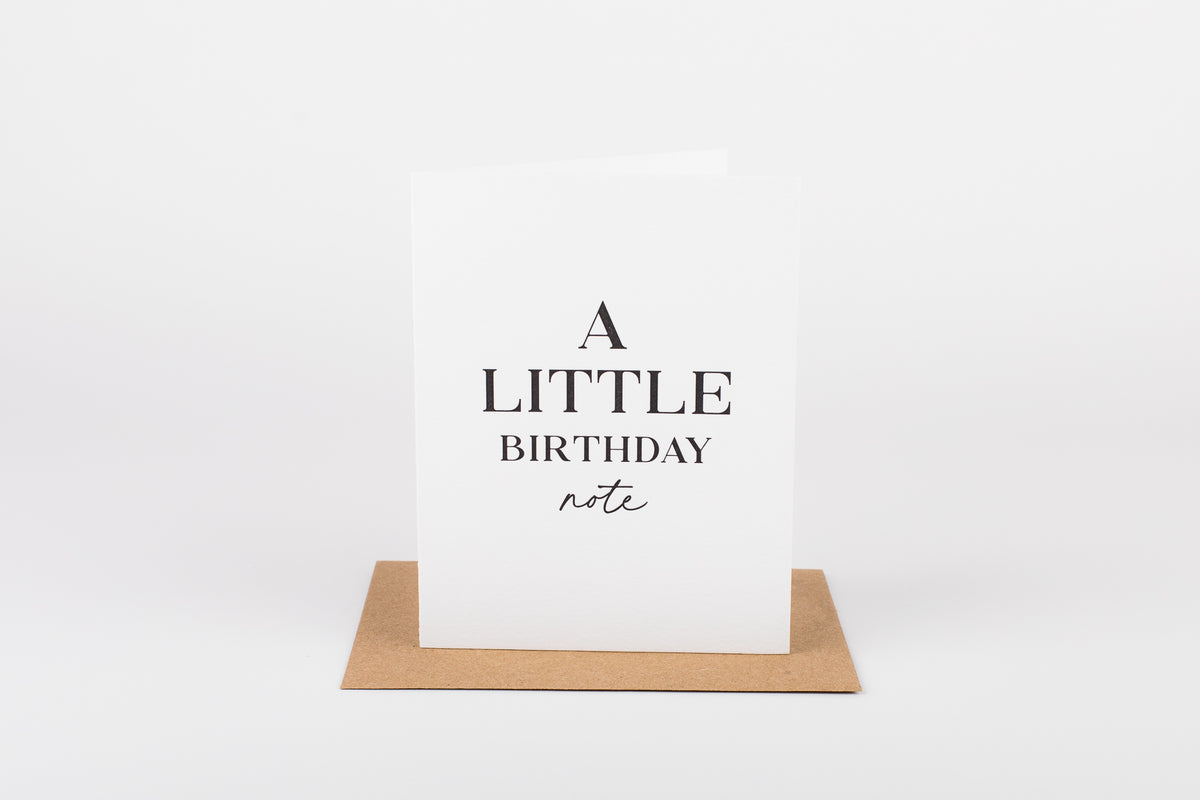 A Little Birthday Note