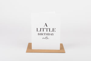 A Little Birthday Note