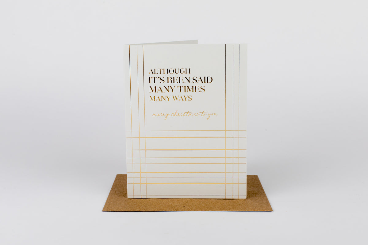 Although It&#39;s Been Said...Merry Christmas