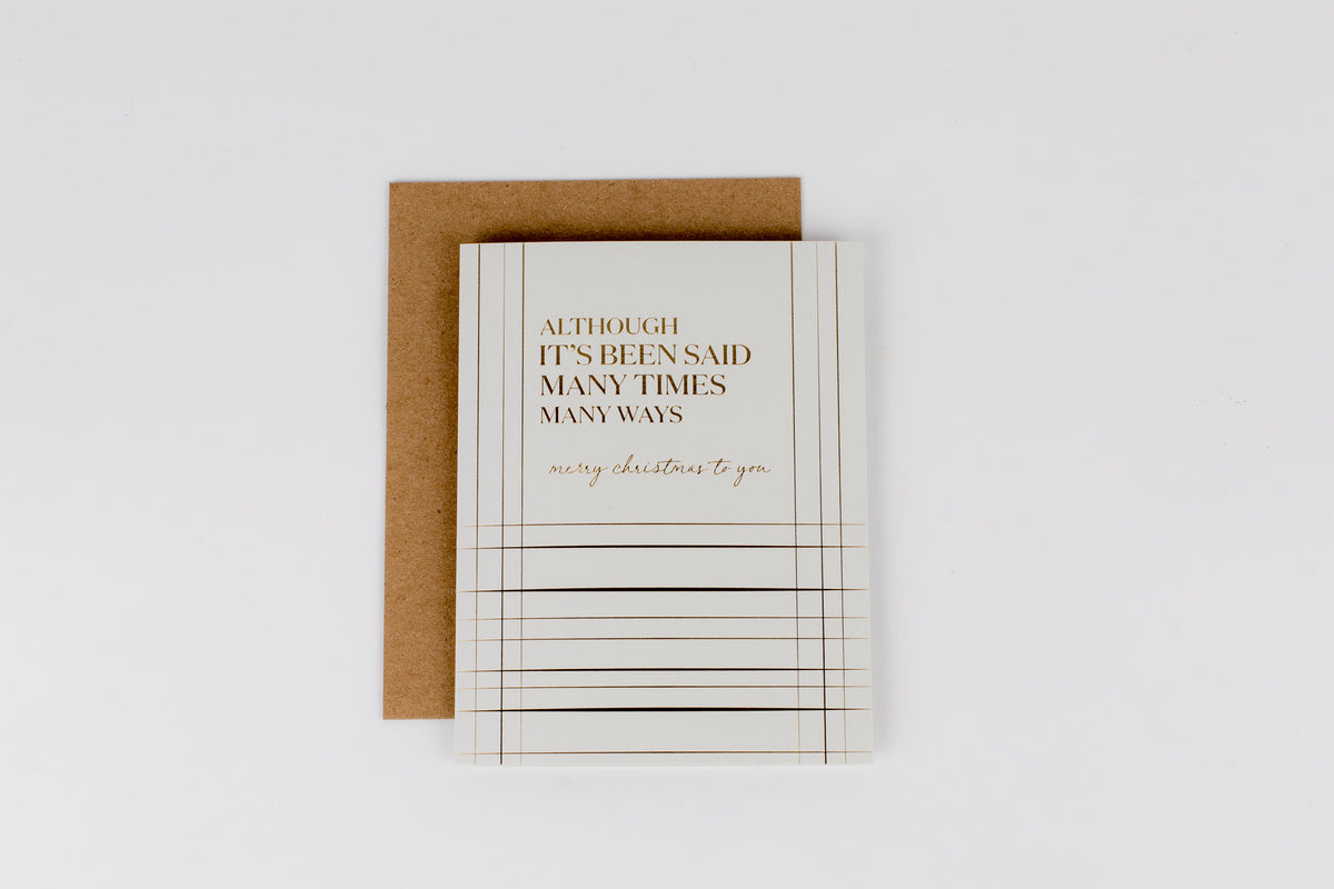 Although It&#39;s Been Said...Merry Christmas