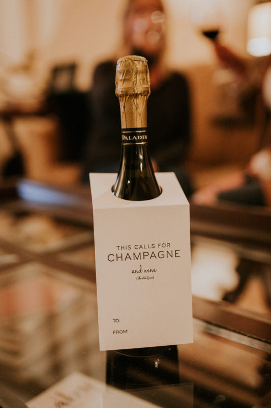 This Calls for Champagne Wine Bottle Tag