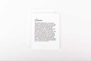 Dear Cousin Greeting Card