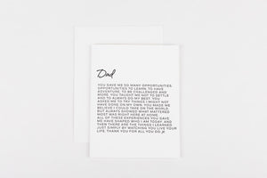 Dear Dad Card, Edition 2