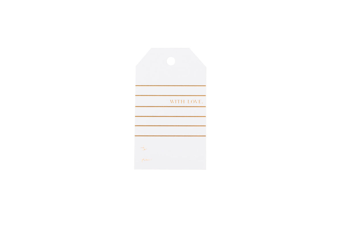 Holiday Gift Tag, Gold Foil Gift Tag