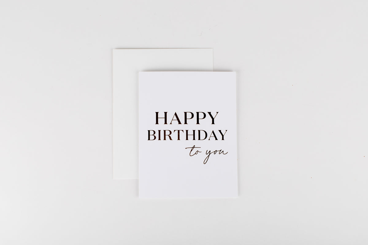 Happy Birthday To You