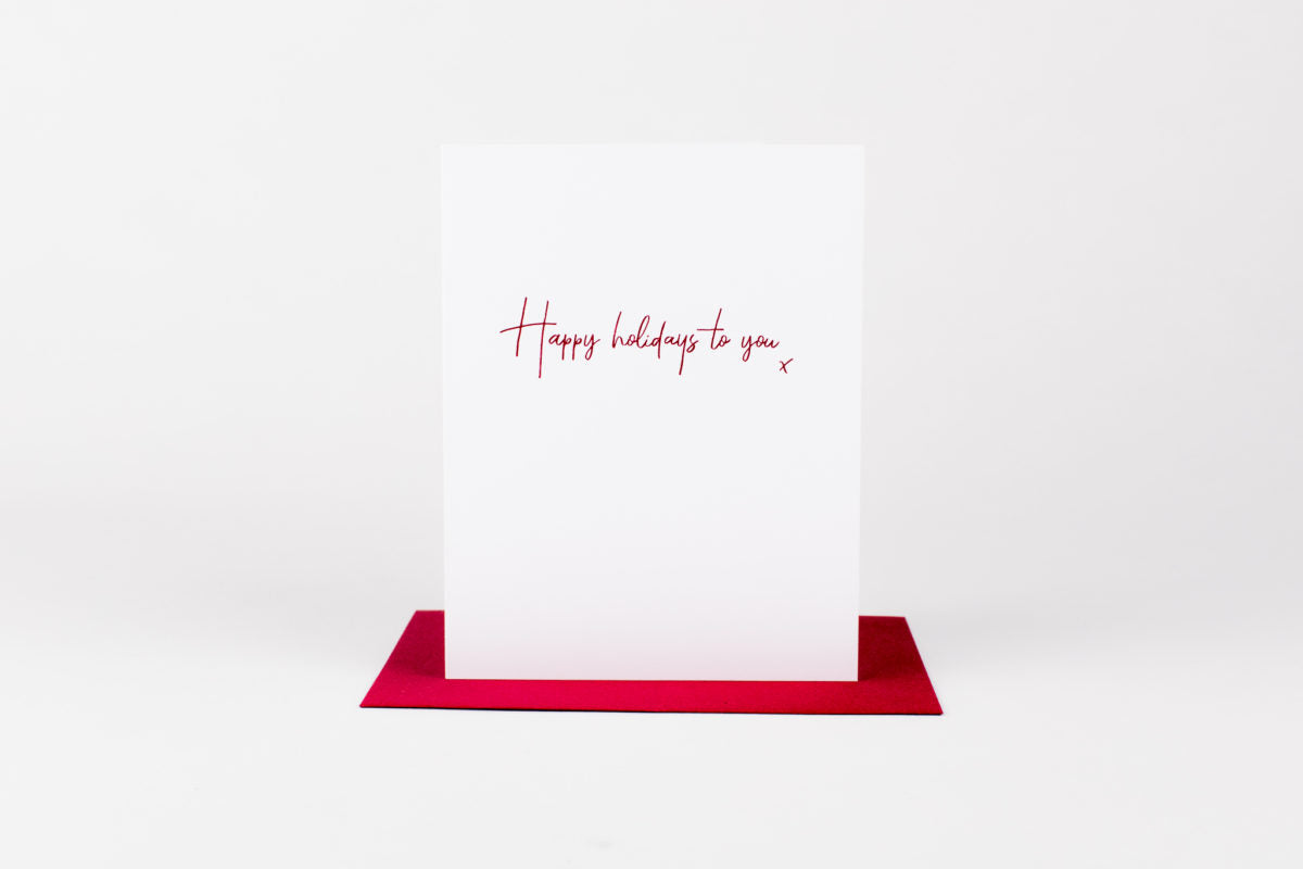 Happy Holidays to You Red Foil