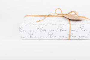 Eco Wrapping Paper - I Love You