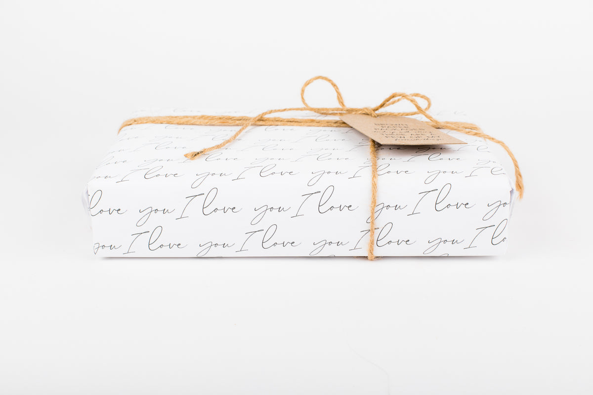 Eco Wrapping Paper - I Love You