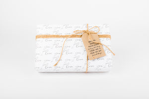 Eco Wrapping Paper - I Love You