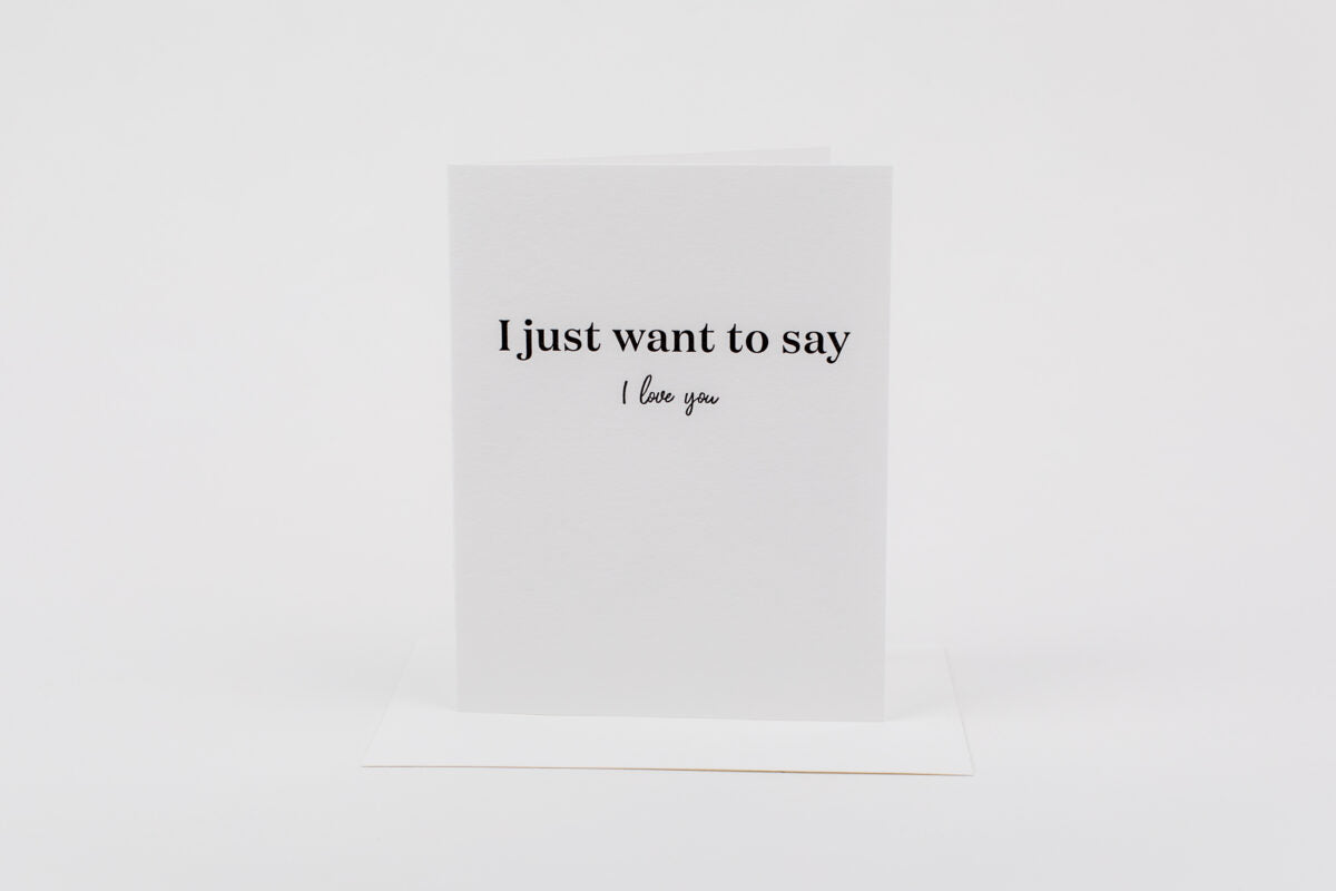 Just Want To Say I Love You