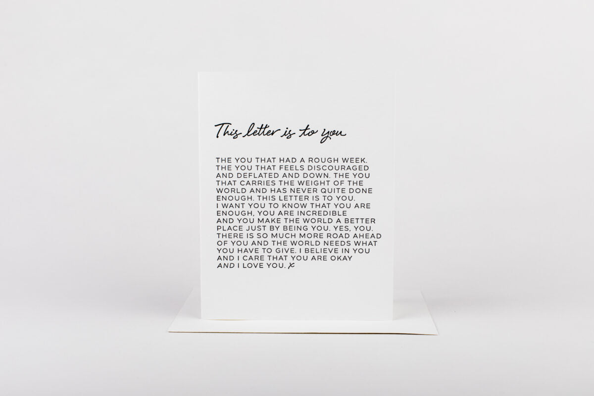 This Letter is To You