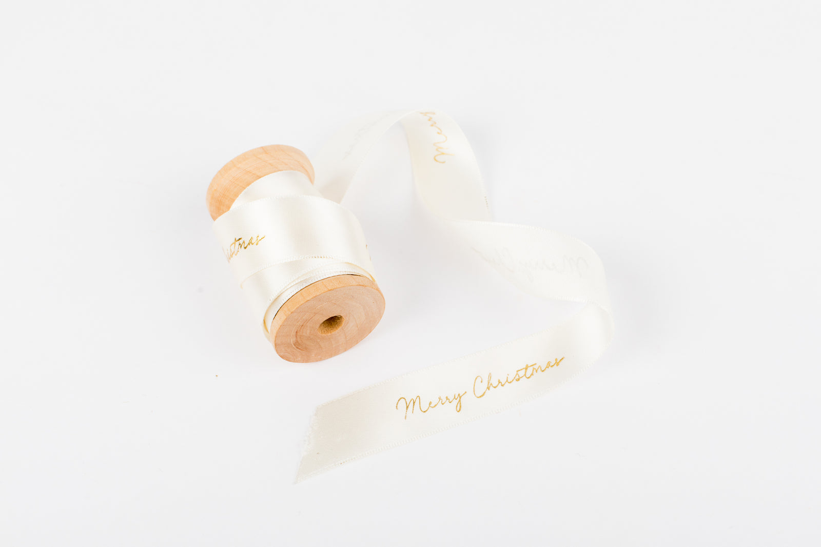 Merry Christmas Gold Foil Embossed Ribbon