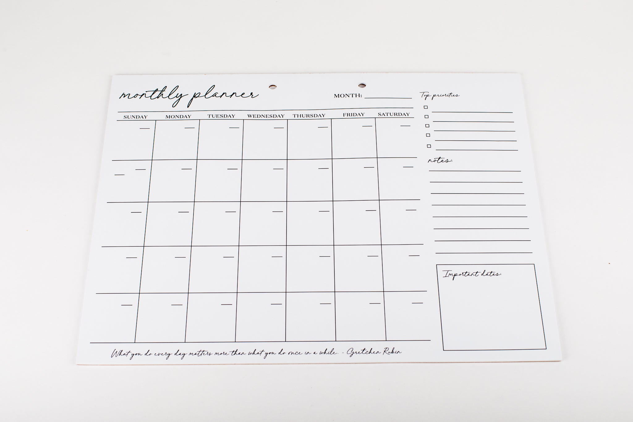 Small Monthly Planner - Wrinkle and Crease Paper Products Small Monthly Planner - Wrinkle and Crease Paper Products