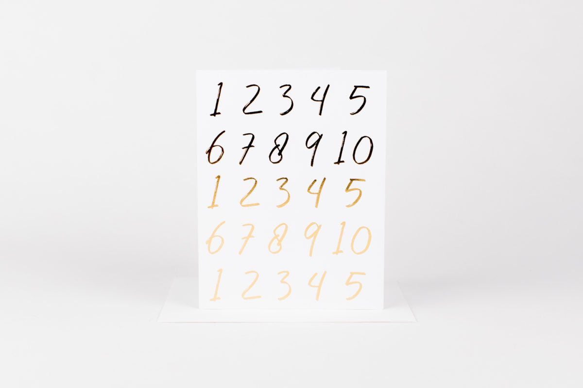 Numbers, Generic Birthday Card