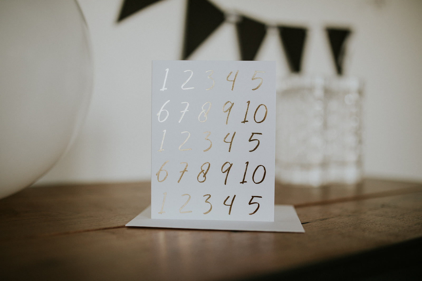 Numbers, Generic Birthday Card