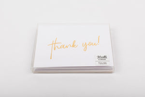 Simple Thank You - Gold/White