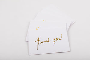 Simple Thank You - Gold/White
