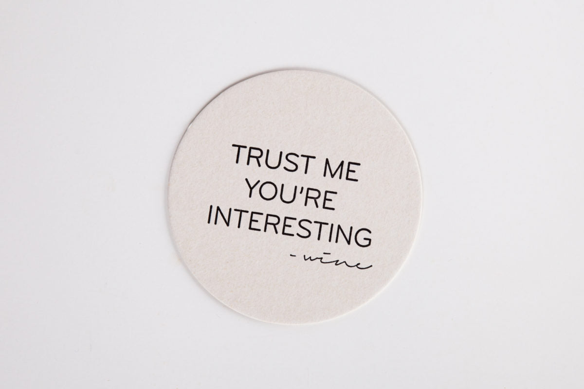 Trust Me You&#39;re Interesting Paper Coasters