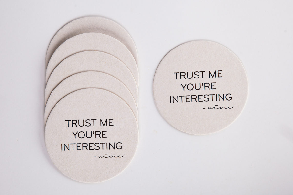 Trust Me You&#39;re Interesting Paper Coasters