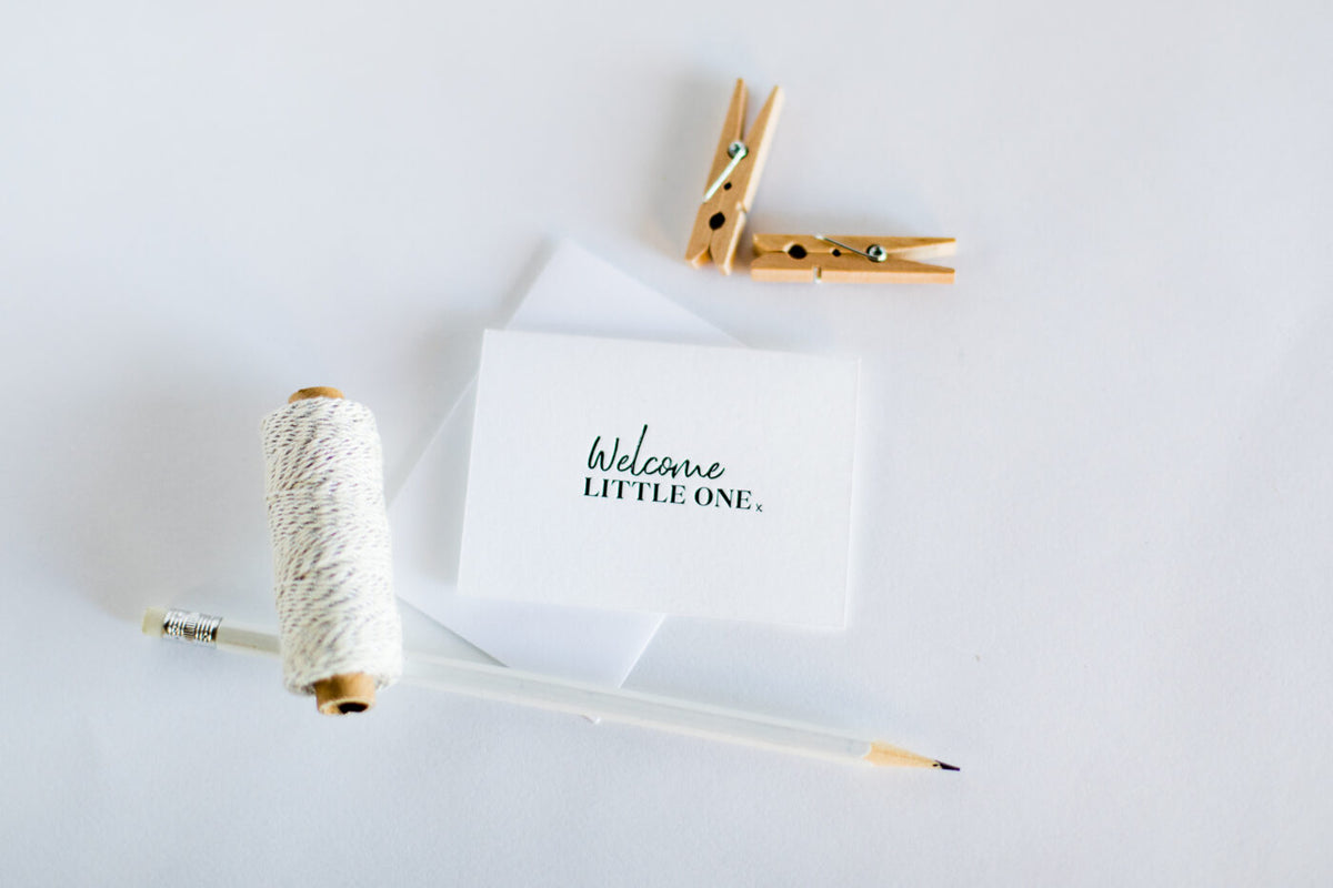 Welcome Little One - Mini Greeting Card