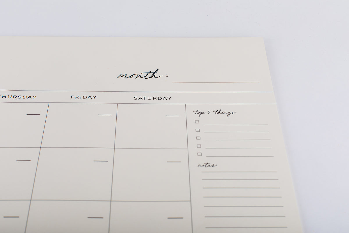 Large Monthly Planner