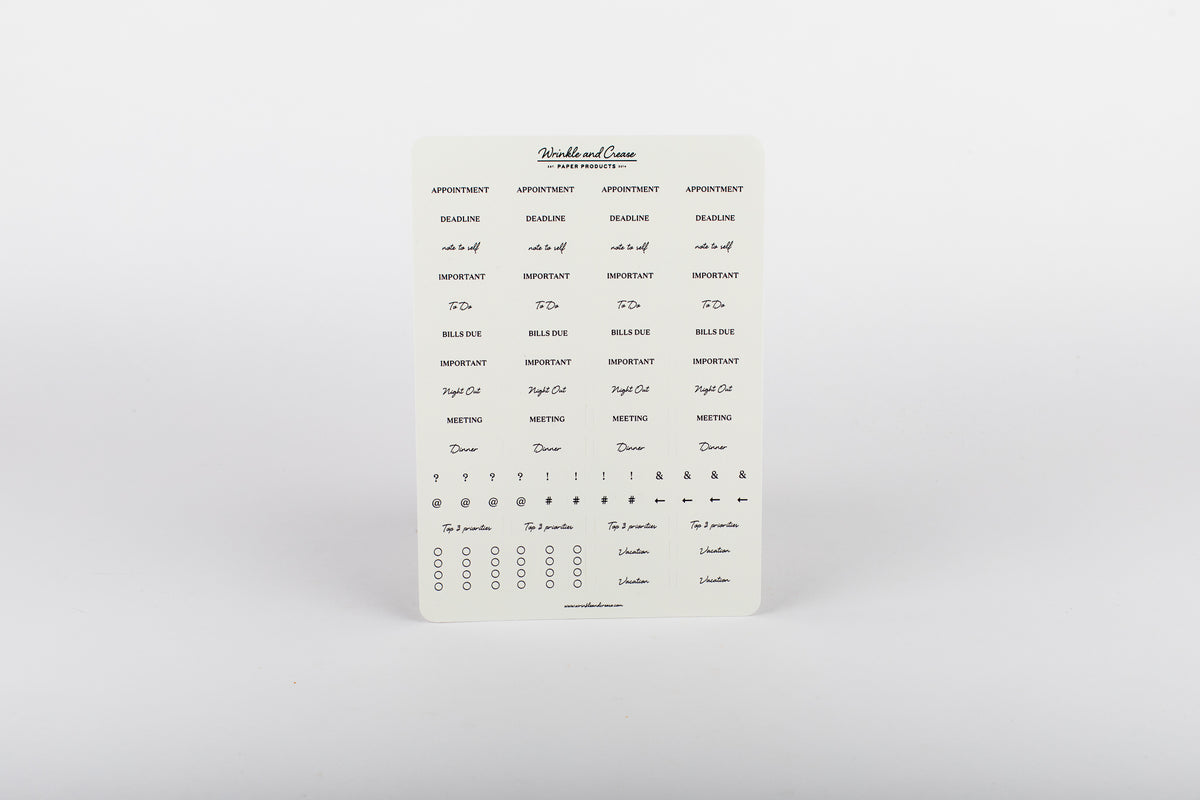 Planning Sticker Sheet