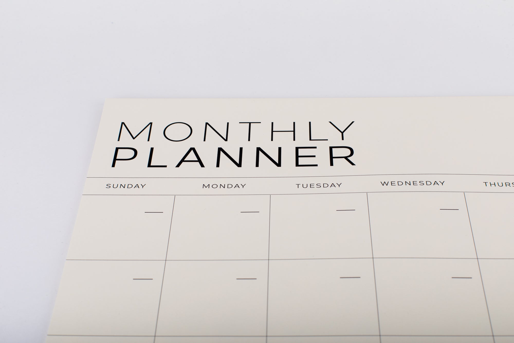 Large Monthly Planner